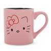 Silver Buffalo Sanrio Hello Kitty Pink Outline Face Wax Resist Ceramic Mug | Holds 14 Ounces - 2 of 4