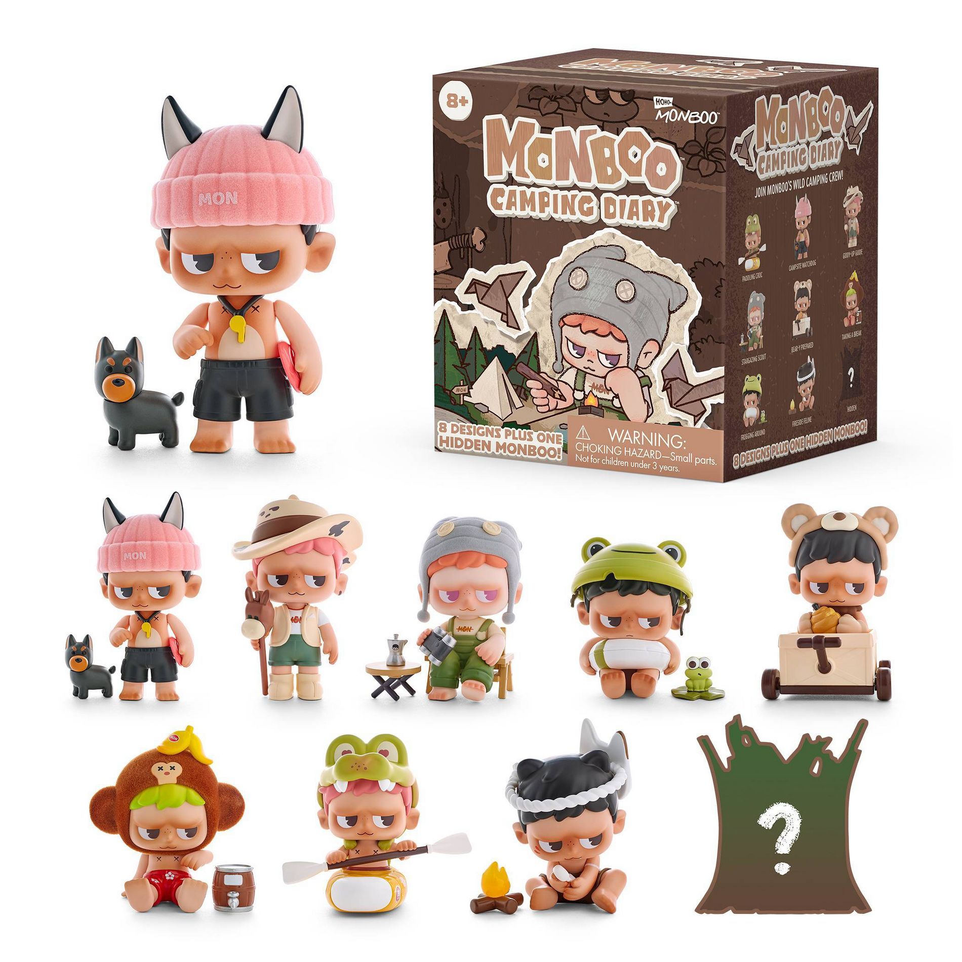 Monboo Camping Diary Series Figurine Desk Toy Blind Box Surprise Figure Collectible