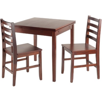 Winsome  Pulman 3-Pc Set Extension Table w/ 2 Ladder Back Chairs