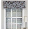 RLF Home Flower Grid Tailored 100% Cotton with Fully Lined 3" Rod Pocket Valnance for Windows 50" x 14" Chetwode - 2 of 4