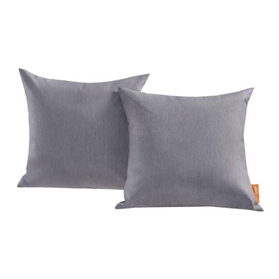Modway Convene Two Piece Outdoor Patio Pillow Set - Gray