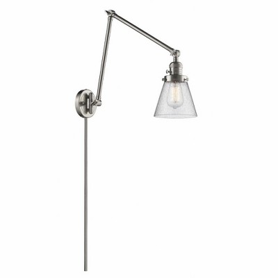 Cone - 1 Light Swing Arm Wall Sconce In Industrial Style-30 Inches Tall and 8 Inches Wide