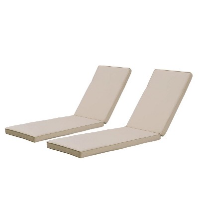 74.41'' 2PCS Set Outdoor Lounge Chair Cushion Replacement Patio Funiture Seat Cushion Chaise Lounge Cushion