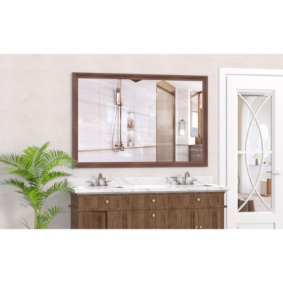 NicBex 36x24 Inch Modern Bathroom Mirror for Wall, Aluminum Framed Vanity Mirror, Hangs Horizontally or Vertically for Living Room Bedroom