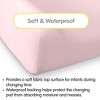 BreathableBaby Waterproof Cover, For 32" x 16"/81 x 41 cm Changing Pad, Light Pink (2-Pack) - 2 of 4