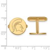 Black Bow Jewelry 14k Yellow Gold Michigan State Spartans NCAA Cuff Links - 2 of 3