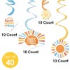 Big Dot of Happiness Here Comes The Son Party Decoration Swirls, Boy Boho Baby Shower Hanging Decor - Set of 40 - 4 of 4