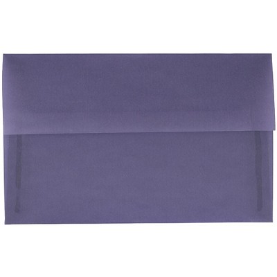 JAM Paper A10 Translucent Vellum Invitation Envelopes 6 x 9.5 Wisteria Purple PACV854