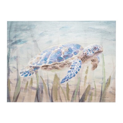 Beachcombers 23.6"H x 1.18"L x 31.5"W Sea Turtle Wall Art Décor