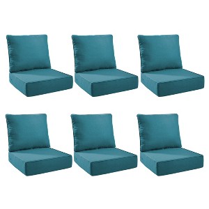 Gymojoy 24x24x6" Outdoor Cushion Patio Chair Furniture Cushion 28D High Density Sponge Cushion with Removable Cover Cushion Replacement - 1 of 4