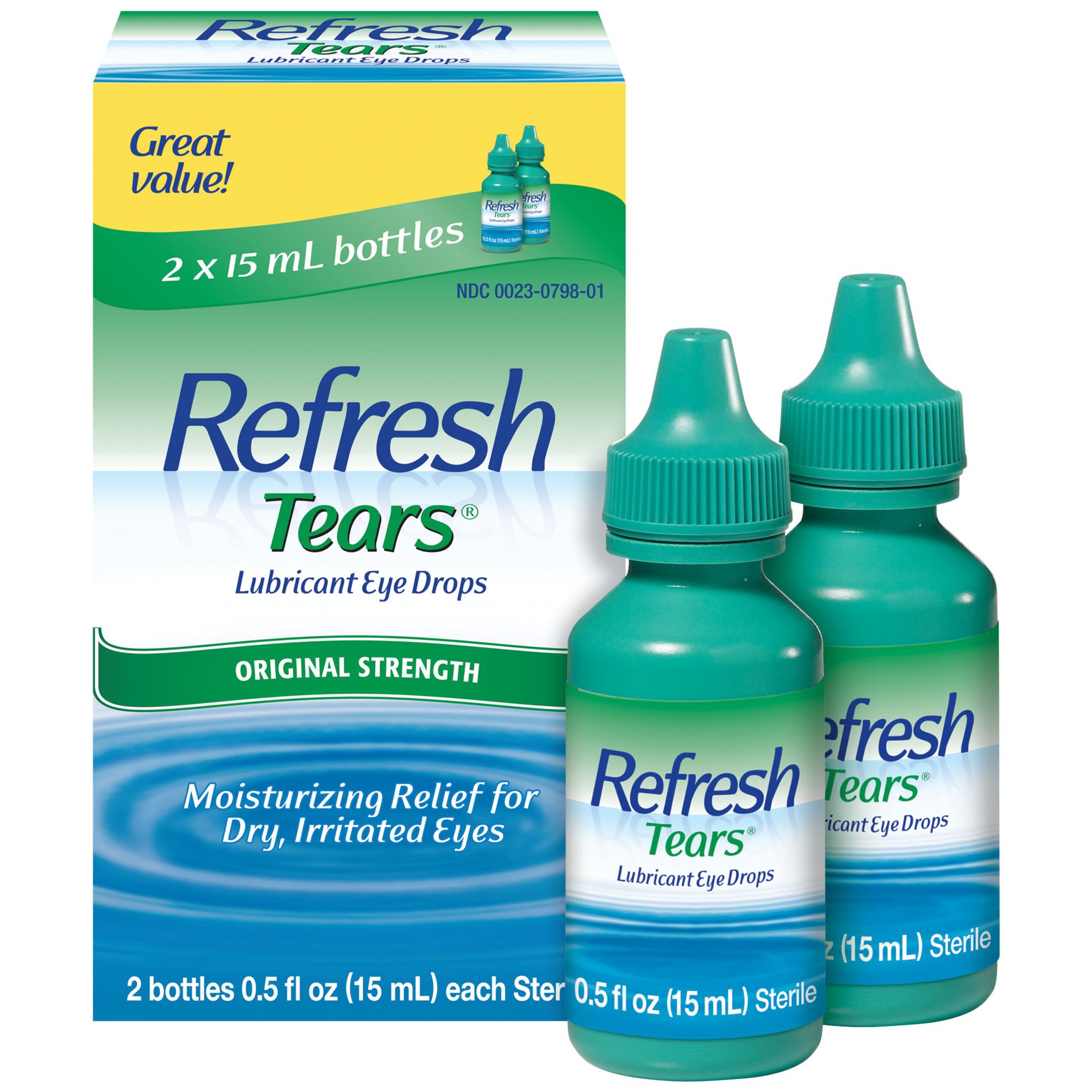 Refresh Tears Lubricant Eye Drops Artificial Tears - 2x0.5 fl oz (30 mL) - 2ct