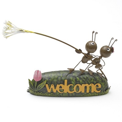 Lakeside Metal Ants Breezy Dandelion Garden Statue - Outdoor Home Accent