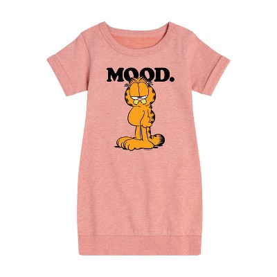 - Garfield - Mood Graphic Short Sleeve Fleece Dress