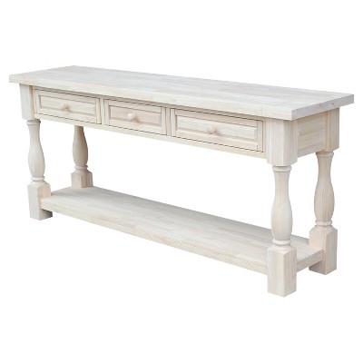 Tuscan Console Table - Unfinished - International Concepts