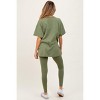 Pinkblush Light Olive Oversized Crewneck Short Sleeve and Legging Maternity Set - 4 of 4