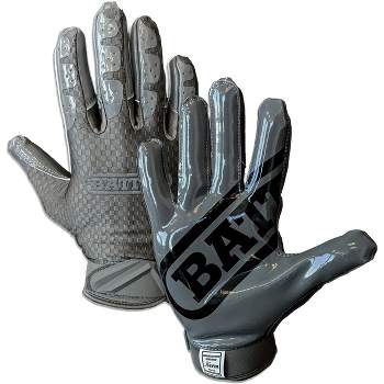 Battle Sports Youth TripleThreat UltraTack Football Gloves - Charcoal