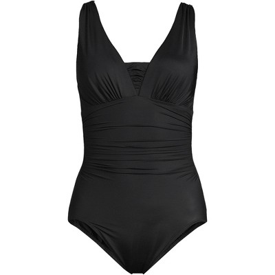 Lands' End Women's Plus Size Ddd-cup Slendersuit Carmela Tummy Control  Chlorine Resistant One Piece Swimsuit - 20w - Blackberry : Target