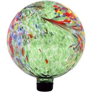 Sunnydaze Indoor/Outdoor Artistic Gazing Globe Glass Garden Ball for Lawn, Patio or Indoors - 10" Diameter - 1 of 4
