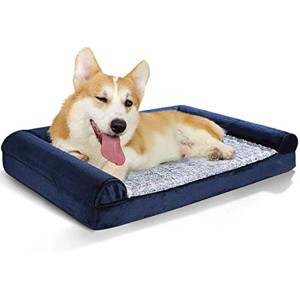 rabbitgoo Pet Dog Bed 36" x 27" with Removable Cover & , Anti-Slip Dog Bolster Pillow Bed for Medium Large Dogs, Joint-Relief for Better Sleep - 1 of 1