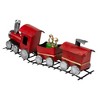 Northlight Triple Car Metal Train Christmas Decoration - 15" - Red and Silver - 3 of 4
