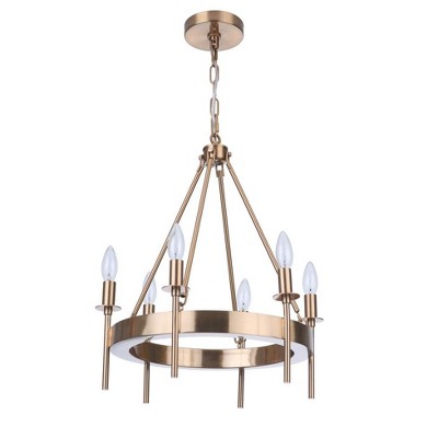 Craftmade Lighting 6 - Light Chandelier in  Satin Brass