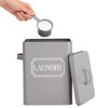 Farmlyn Creek Laundry Detergent Container with Scoop and Lid for Powder, Pods, Gray, 7 x 9.2 x 6.3 In - 3 of 4