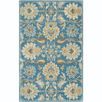 Mark & Day Lyon 5'x8' Rectangle Tufted Indoor Area Rugs Denim: Wool, Stain-Resistant, Handmade, Traditional Style