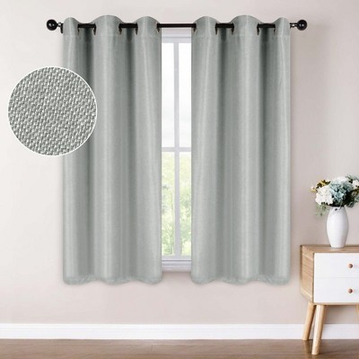 Modern Farmhouse Textured Room Darkening Semi-Blackout Curtains, Set of 2 by Blue Nile Mills