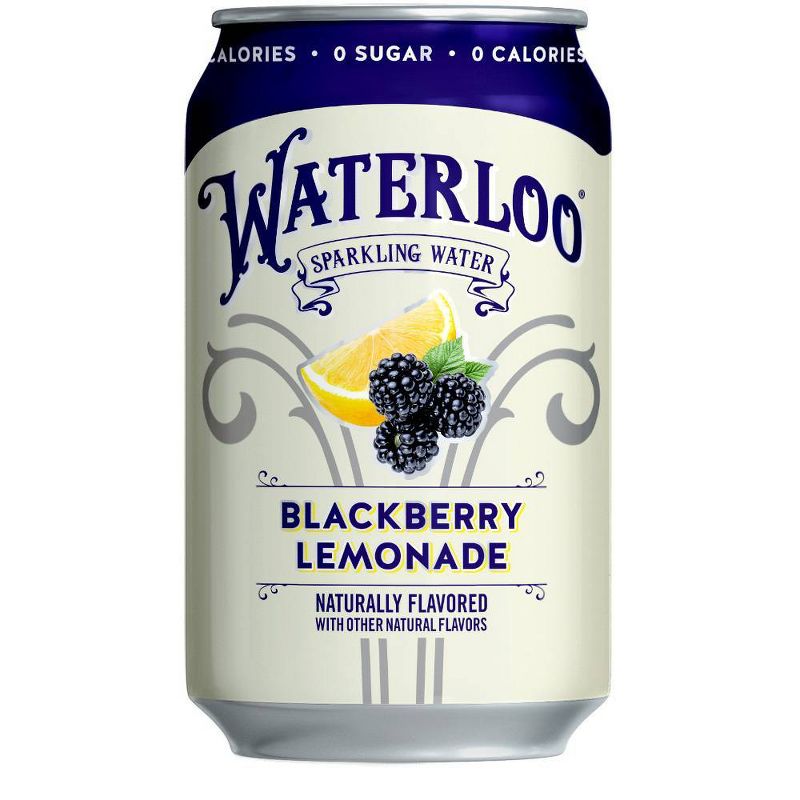 Waterloo Blackberry Lemonade Sparkling Water - 8pk/12 fl oz Cans, 3 of 6
