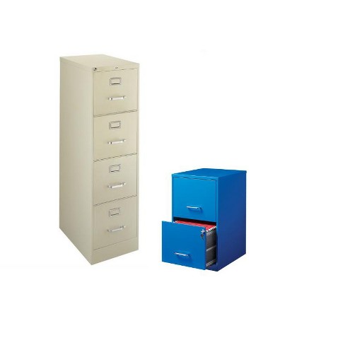 Steel 2 Piece Value Pack 4 And 2 Drawer Filing Cabinet In Putty
