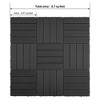 9 PCS heavy-duty & recyclable Wood-Plastic Interlocking Deck Tiles 11.8" x 11.8"- Waterproof Outdoor and Indoor Flooring for Patio - 4 of 4