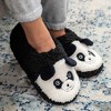 Elanze Designs Panda Black Women's Animal Cozy Plush Lined Non Slip Fuzzy Slipper - Small - 4 of 4