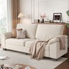 Garvee Modern Oversized Loveseat, Beige Upholstered Loveseat with Soft Spacious Armrests - 2 of 4