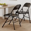 Metal Folding Chairs 4 Pack, Double Hinged Steel Frame Easy Foldable & Stackable for Office Kitchen Dinning Wedding Patio and Garden - 4 of 4