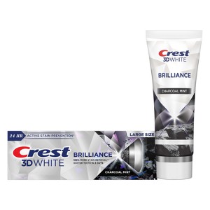 Crest 3D White Brilliance Charcoal Toothpaste Mint - 4.6oz - 1 of 4