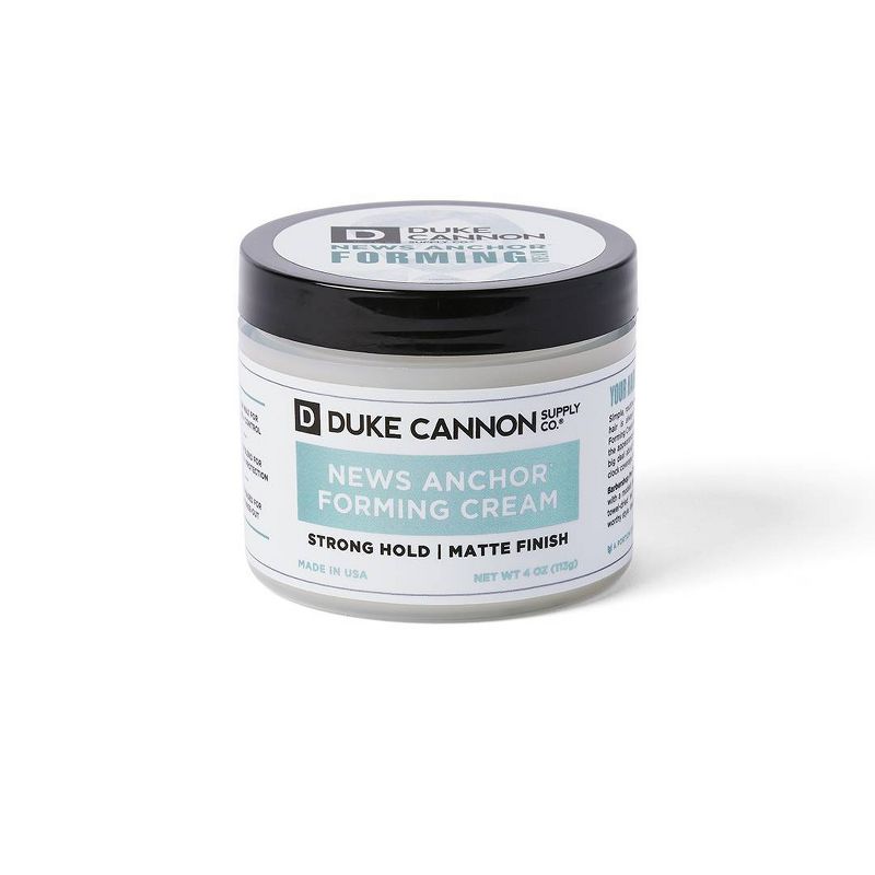 Duke Cannon News Anchor Forming Cream - Strong Hold, Matte Hair Styling Cream for Men - 4 oz, 3 of 6