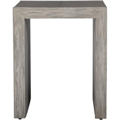 Uttermost Aerina 20" Wide Light Gray Faux Shagreen End Table