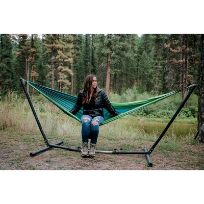 Green and Teal Nylon Two-Person Traveler Hammock