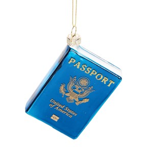 Gallerie II Blown Glass Passport Ornament - 1 of 3