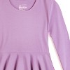 Mightly Girls Fair Trade Organic Cotton Solid 3/4 Sleeve Twirl Dress - 2 of 3