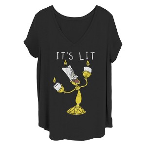 Women's Beauty and the Beast Lumiere It's Lit T-Shirt - 1 of 4