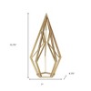 HomeRoots 14" Gold Metal Open Geometric Tabletop Sculpture - 3 of 4