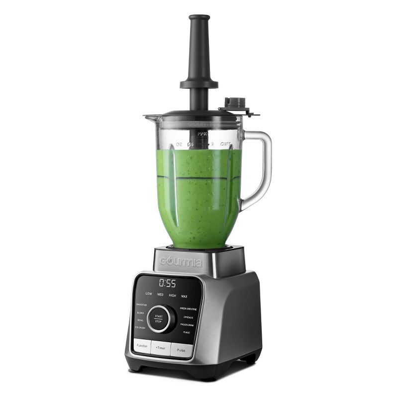 Gourmia Digital Blender with 8 Total Blend Programs, 4 Speeds &#38; Round-Plated Tamper Gray, 4 of 10