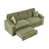 80" Corduroy 2-in-1 Pull-Out Sofa with Recliner & Cup Holder - 4 of 4