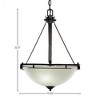 Toltec Lighting Uptowne 3 - Light Pendant in  Aged Silver with 13.5" White Muslin Shade - 2 of 3