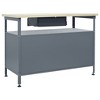 vidaXL Workbench Black 47.2"x23.6"x33.5" Steel - 4 of 4