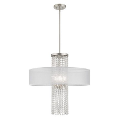 Livex Lighting Bella Vista 4 - Light Chandelier in  Brushed Nickel
