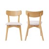 Set of 2 Mid-Century Modern Dining Chairs with Cushioned Seats, Wood Dining Room Chairs for Kitchen or Dining Room-Panipeachy - 3 of 4