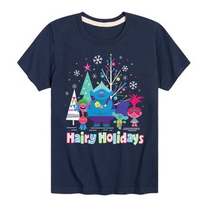 Boys' - Trolls - Hairy Holidays Short Sleeve Graphic T-Shirt - 1 of 4