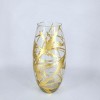 Slickblue Gold Gilded Glass Vase, Smooth Oval Shape, Coffee Table Decor, Bullet Style, Clear Gold, Color & Size Options - 3 of 4